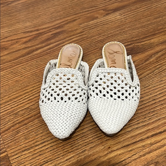 Sam Edelman White Perforated Mules - Picture 2 of 4